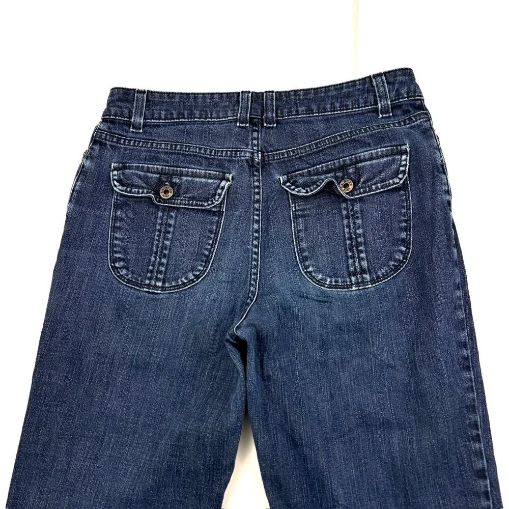 L.L. Bean Straight Fit Women's size 10 Dark Wash Blue‎ Denim Jeans